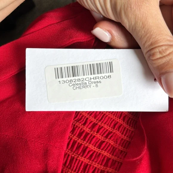 NWT reformation red celestia dress size 8 - Picture 8 of 9